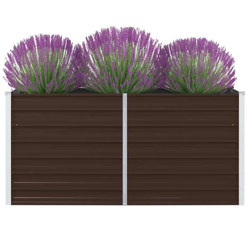 Myheimly Hochbeet 160 x 80 x 45 cm Verzinkter Stahl Braun - Bild 1
