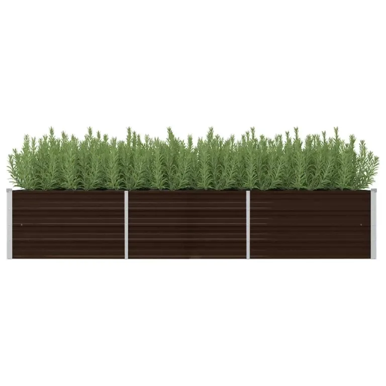 Myheimly Hochbeet 160 x 80 x 45 cm Verzinkter Stahl Braun – Bild 7