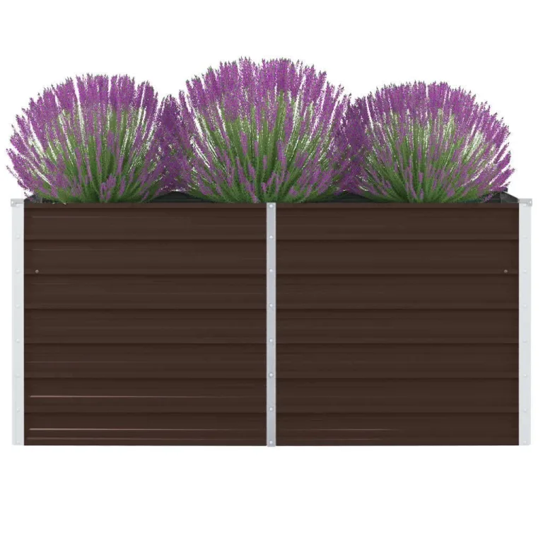Myheimly Hochbeet 160 x 80 x 45 cm Verzinkter Stahl Braun – Bild 1