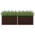Myheimly Hochbeet 160 x 80 x 45 cm Verzinkter Stahl Braun - Thumbnail 9