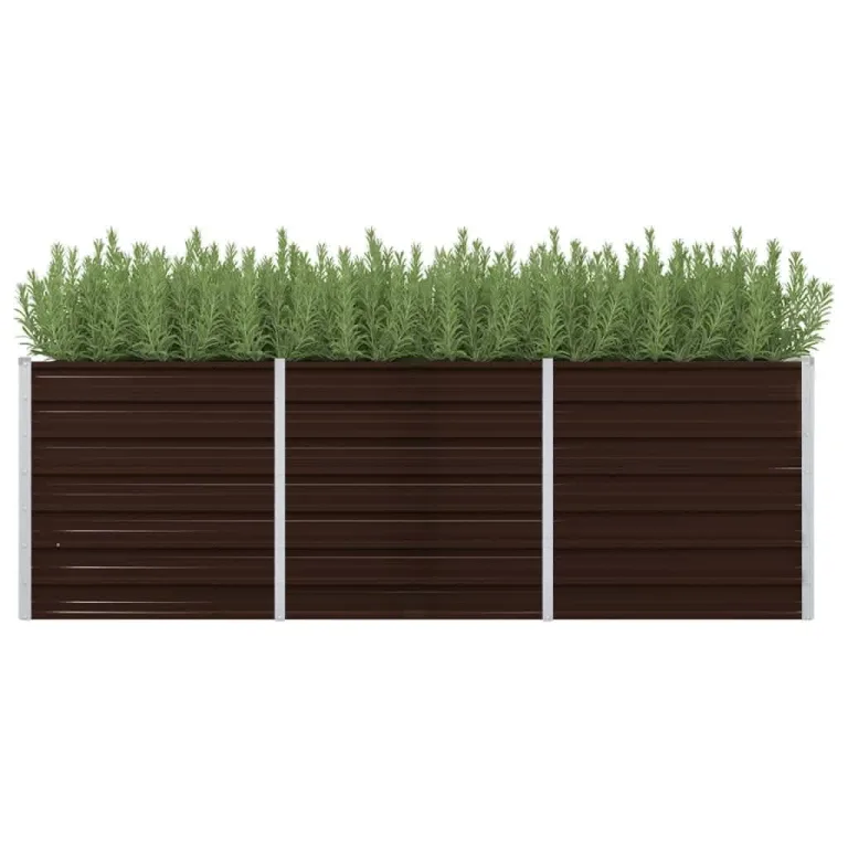 Myheimly Garten-Hochbeet Verzinkter Stahl 240×40×45 cm Braun – Bild 8