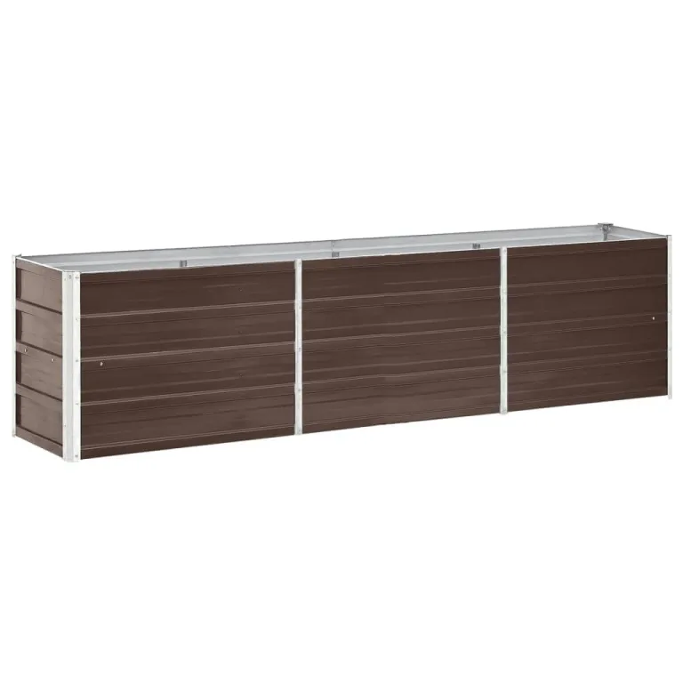 Myheimly Garten-Hochbeet Verzinkter Stahl 240×40×45 cm Braun – Bild 1