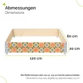 Garronda Holzaufsatzrahmen mit Print - Hochbeete für Pflanzen Blumen Kräuter Obst und Gemüse Aufbewahrungskiste aus Holz mit dekorativem Druck GD-0075 (120x80x20 cm, Blumen mit Hintergrund, 3St) - Thumbnail 2