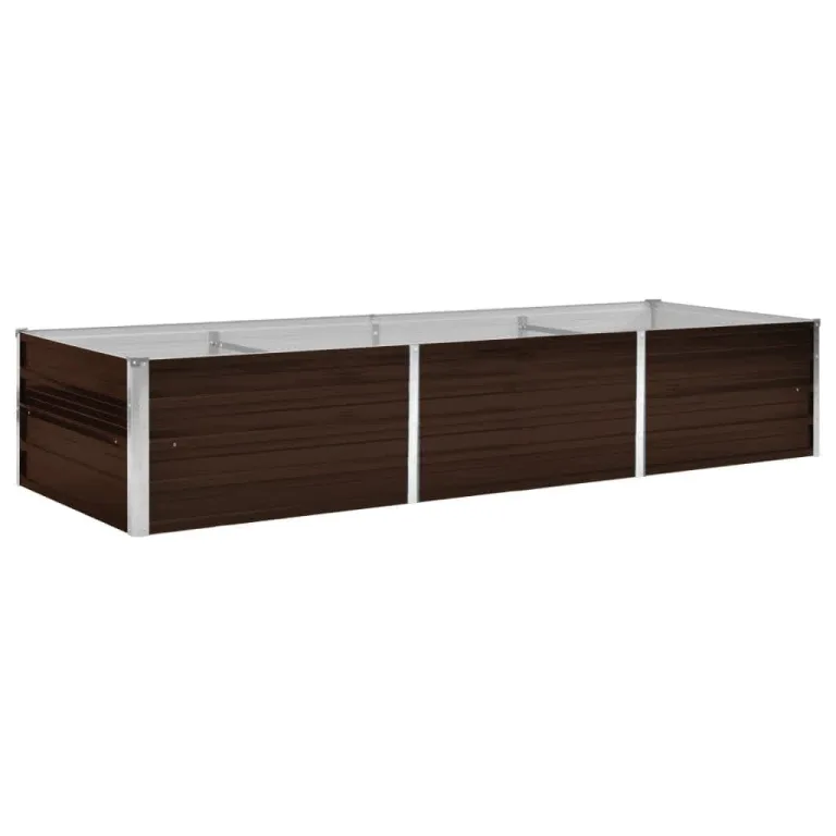 Myheimly Garten-Hochbeet Braun 240 x 80 x 45 cm Verzinkter Stahl – Bild 2