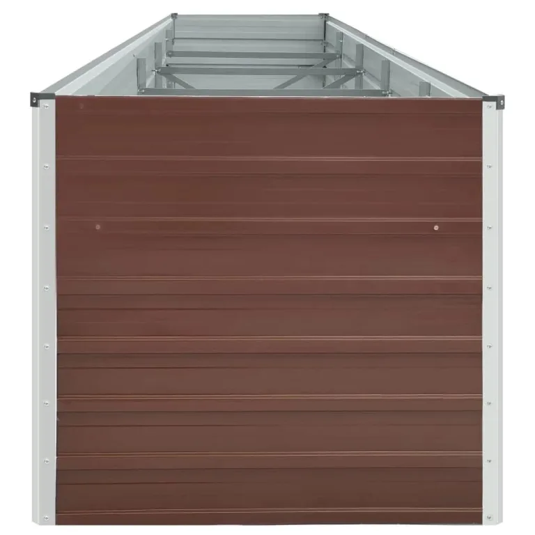 Myheimly Garten-Hochbeet Verzinkter Stahl 400x80x45 cm Braun – Bild 4