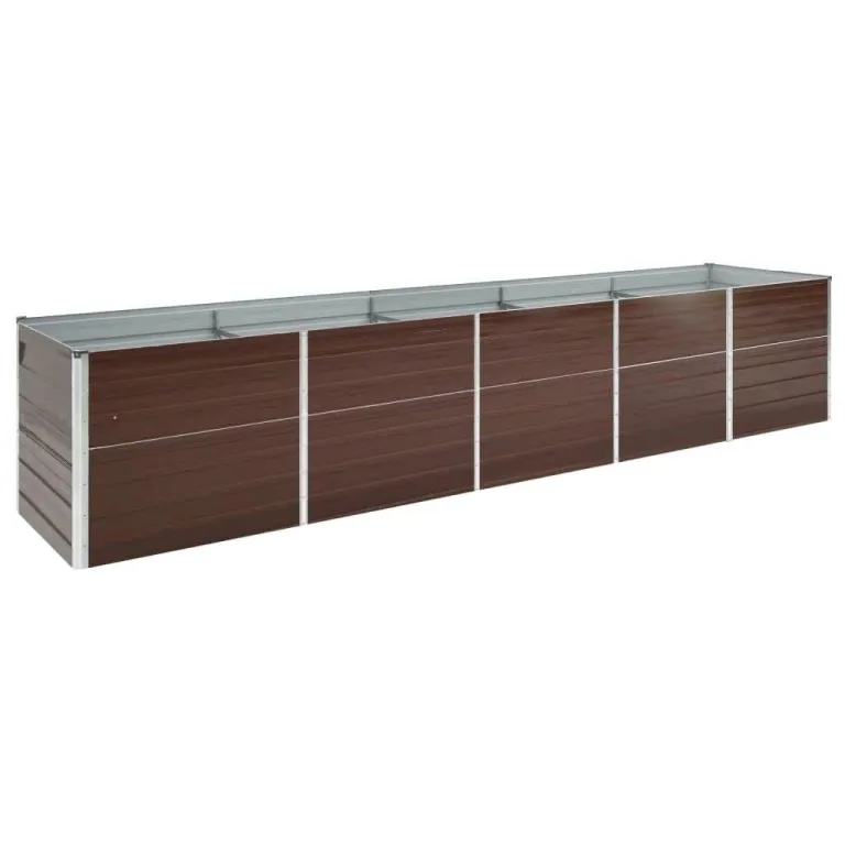 Myheimly Garten-Hochbeet Verzinkter Stahl 400x80x45 cm Braun – Bild 1