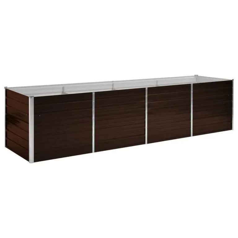 Myheimly Garten-Hochbeet Braun 320 x 80 x 77 cm Verzinkter Stahl – Bild 2