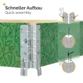 Garronda Holzaufsatzrahmen mit Print - Hochbeete für Pflanzen Blumen Kräuter Obst und Gemüse Aufbewahrungskiste aus Holz mit dekorativem Druck GD-0075 (120x80x20 cm, Blatt mit Hintergrund, 2St) - Thumbnail 3