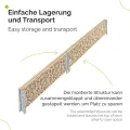 Garronda Holzaufsatzrahmen mit Print - Hochbeete für Pflanzen Blumen Kräuter Obst und Gemüse Aufbewahrungskiste aus Holz mit dekorativem Druck GD-0075 (120x80x20 cm, Blatt, 1St) - Thumbnail 4