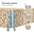 Garronda Holzaufsatzrahmen mit Print - Hochbeete für Pflanzen Blumen Kräuter Obst und Gemüse Aufbewahrungskiste aus Holz mit dekorativem Druck GD-0075 (120x80x20 cm, Blatt, 2St) - Thumbnail 3