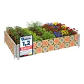 Garronda Holzaufsatzrahmen mit Print - Hochbeete für Pflanzen Blumen Kräuter Obst und Gemüse Aufbewahrungskiste aus Holz mit dekorativem Druck GD-0075 (120x80x20 cm, Blumen mit Hintergrund, 1St) - Thumbnail 1