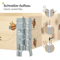 Garronda Holzaufsatzrahmen mit Print - Hochbeete für Pflanzen Blumen Kräuter Obst und Gemüse Aufbewahrungskiste aus Holz mit dekorativem Druck GD-0075 (120x80x20 cm, Biene, 1St) - Thumbnail 3