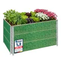 Garronda Holzaufsatzrahmen mit Print - Hochbeete für Pflanzen Blumen Kräuter Obst und Gemüse Aufbewahrungskiste aus Holz mit dekorativem Druck GD-0075 (120x80x20 cm, Blatt, 3St) - Thumbnail 7