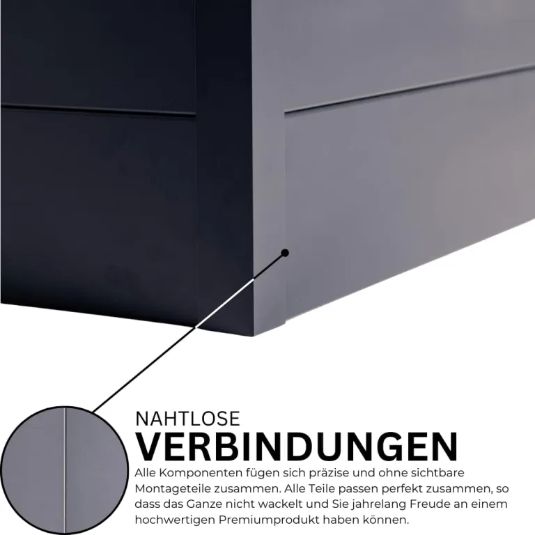 Premium Aluminium Hochbeet L 185x95x74 cm - Wetterfest, Robust & Pflegeleicht - Nut- und Feder-Hohlkammerprofile - Blumenbeet mit eleganten Design & Große Anbaufläche für Gemüse & Kräuter – Bild 7