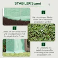 Outsunny Gewächshaus, 200 x 76 x 168 cm Foliengewächshaus mit Rolltür, Treibhaus, Tomatenhaus mit Seitenfenster, PE-Gitterfolie, Winterfest Pflanzenhaus für Garten, Balkon, Grün - Thumbnail 5
