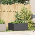 vidaXL Pflanzkübel Schwarz 80x80x40 cm Kaltgewalzter Stahl, Pflanzschale, Garten-Garten-Pflanzkübel, Outdoor-Pflanzgefäß, Hochbeet, Pflanzgefäß - Thumbnail 2