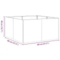 vidaXL Pflanzkübel Schwarz 80x80x40 cm Kaltgewalzter Stahl, Pflanzschale, Garten-Garten-Pflanzkübel, Outdoor-Pflanzgefäß, Hochbeet, Pflanzgefäß - Thumbnail 3