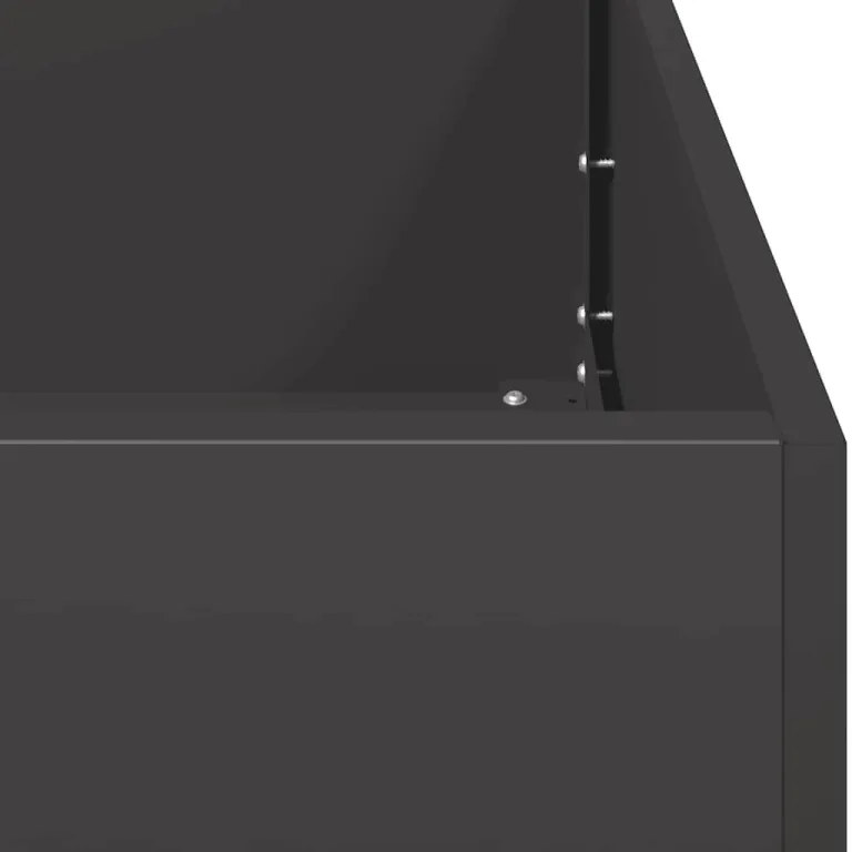 vidaXL Pflanzkübel Schwarz 80x40x80 cm Kaltgewalzter Stahl, Pflanzschale, Garten-Garten-Pflanzkübel, Outdoor-Pflanzgefäß, Hochbeet, Pflanzgefäß – Bild 8