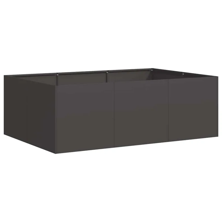 vidaXL Pflanzkübel Schwarz 120x80x40 cm Stahl, Pflanzschale, Garten-Garten-Pflanzkübel, Outdoor-Pflanzgefäß, Hochbeet, Pflanzgefäß, Blumenkasten – Bild 1