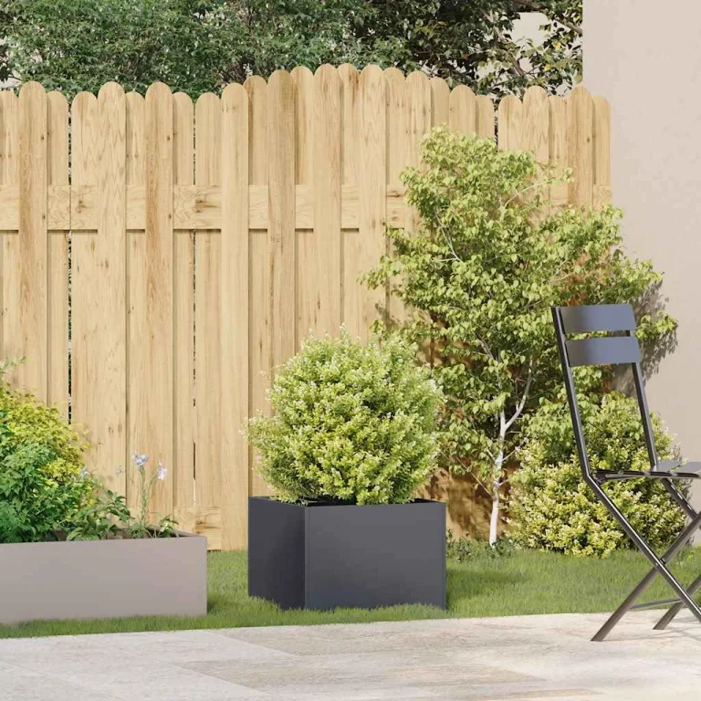 vidaXL Pflanzgefäß Anthrazit 40x40x30 cm Stahl, Pflanzschale, Garten-Garten-Pflanzkübel, Outdoor-Pflanzgefäß, Hochbeet, Pflanzgefäß, Blumenkasten – Bild 2