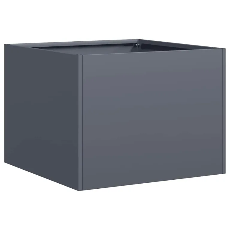 vidaXL Pflanzgefäß Anthrazit 40x40x30 cm Stahl, Pflanzschale, Garten-Garten-Pflanzkübel, Outdoor-Pflanzgefäß, Hochbeet, Pflanzgefäß, Blumenkasten – Bild 1