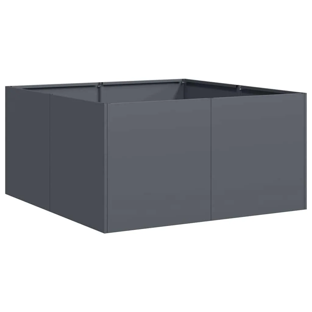 vidaXL Pflanzkübel Anthrazit 80x80x40 cm Kaltgewalzter Stahl, Pflanzschale, Garten-Garten-Pflanzkübel, Outdoor-Pflanzgefäß, Hochbeet, Pflanzgefäß - Bild 1
