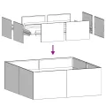 vidaXL Pflanzkübel 80x80x30 cm Edelstahl, Pflanzschale, Garten-Garten-Pflanzkübel, Outdoor-Pflanzgefäß, Hochbeet, Pflanzgefäß, Blumenkasten - Thumbnail 6