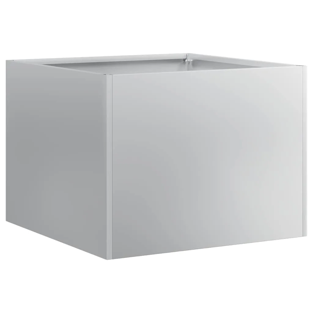 vidaXL Pflanzgefäß 40x40x30 cm Stahl verzinkt, Pflanzschale, Garten-Garten-Pflanzkübel, Outdoor-Pflanzgefäß, Hochbeet, Pflanzgefäß, Blumenkasten - Bild 1