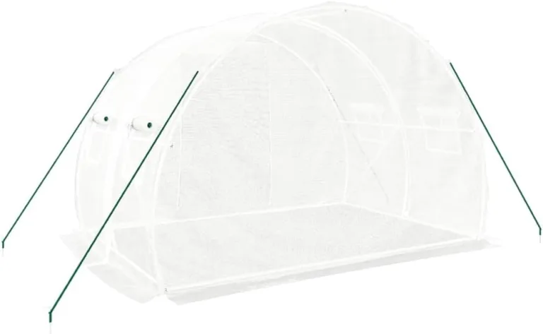 Gewächshaus mit Stahlrahmen Weiß 6 m² 3x2x2 m, Frühbeet, Tomatenhaus, Treibhaus, Greenhouse, Garten Zubehör – Bild 7