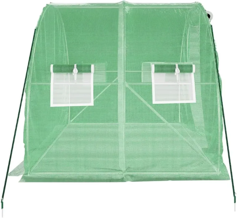 Gewächshaus mit Stahlrahmen Grün 6 m² 3x2x2 m, Frühbeet, Tomatenhaus, Treibhaus, Greenhouse, Garten Zubehör – Bild 6