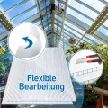 14xPolycarbonat Hohlkammerstegplatten 4mm Doppelstegplatte für Gewächshaus(60.5x121cm) 10,25 m² Gewächshausplatte UV-beständigen für Gewächshaus Garten mit 50xKlammern 50xZ-Clips - Thumbnail 3