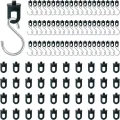 100x Gewächshausclips + 60x Haken, | Stabile Pflanzenhalter Gewächshaus Clips | Aufhängevorrichtungen für Gewächshaus | Perfekte Ösen Rankhilfe Clips Kunststoff, für Ihr Gewächshaus und Paradies - Thumbnail 1
