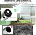 Outsunny Gewächshaus 6 x 3 x 2 m Foliengewächshaus mit 8 Fenster & Tür, Aufrollbar Seitenwänden, UV-beständiger Folientunnel Tomatenhaus mit verzinkten Stahlrahmen, Weiß - Thumbnail 5