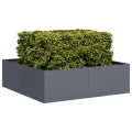 vidaXL Pflanzkübel Anthrazit 100x100x30 cm Stahl, Pflanzschale, Garten-Garten-Pflanzkübel, Outdoor-Pflanzgefäß, Hochbeet, Pflanzgefäß, Blumenkasten - Thumbnail 4