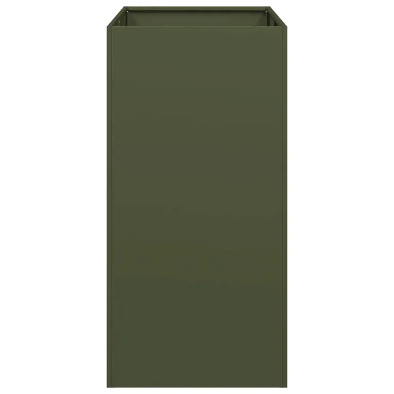 vidaXL Pflanzgefäß Olivgrün 40x80x80 cm Stahl, Pflanzschale, Garten-Garten-Pflanzkübel, Outdoor-Pflanzgefäß, Hochbeet, Pflanzgefäß, Blumenkasten – Bild 6