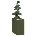 vidaXL Pflanzgefäß Olivgrün 40x80x80 cm Stahl, Pflanzschale, Garten-Garten-Pflanzkübel, Outdoor-Pflanzgefäß, Hochbeet, Pflanzgefäß, Blumenkasten - Thumbnail 3
