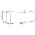 vidaXL Pflanzkübel Olivgrün 120x80x40 cm Stahl, Pflanzschale, Garten-Garten-Pflanzkübel, Outdoor-Pflanzgefäß, Hochbeet, Pflanzgefäß, Blumenkasten - Thumbnail 3