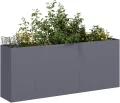 vidaXL Pflanzkübel Anthrazit 200x40x80 cm Kaltgewalzter Stahl, Pflanzschale, Garten-Garten-Pflanzkübel, Outdoor-Pflanzgefäß, Hochbeet, Pflanzgefäß - Thumbnail 5