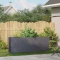 vidaXL Pflanzkübel Anthrazit 200x40x80 cm Kaltgewalzter Stahl, Pflanzschale, Garten-Garten-Pflanzkübel, Outdoor-Pflanzgefäß, Hochbeet, Pflanzgefäß - Thumbnail 3