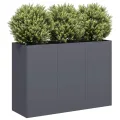 vidaXL Pflanzkübel Anthrazit 120x40x80 cm Kaltgewalzter Stahl, Pflanzschale, Garten-Garten-Pflanzkübel, Outdoor-Pflanzgefäß, Hochbeet, Pflanzgefäß - Thumbnail 3