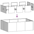 vidaXL Pflanzkübel Anthrazit 120x80x40 cm Stahl, Pflanzschale, Garten-Garten-Pflanzkübel, Outdoor-Pflanzgefäß, Hochbeet, Pflanzgefäß, Blumenkasten - Thumbnail 6