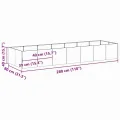 vidaXL Pflanzkübel Schwarz 280x80x40 cm Stahl, Pflanzschale, Garten-Garten-Pflanzkübel, Outdoor-Pflanzgefäß, Hochbeet, Pflanzgefäß, Blumenkasten - Thumbnail 3