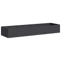 vidaXL Pflanzkübel Schwarz 280x80x40 cm Stahl, Pflanzschale, Garten-Garten-Pflanzkübel, Outdoor-Pflanzgefäß, Hochbeet, Pflanzgefäß, Blumenkasten - Thumbnail 1