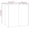 vidaXL Pflanzgefäß Weiß 80x80x80 cm Stahl, Pflanzschale, Garten-Garten-Pflanzkübel, Outdoor-Pflanzgefäß, Hochbeet, Pflanzgefäß, Blumenkasten - Thumbnail 3