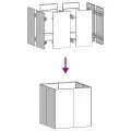 vidaXL Pflanzgefäß Weiß 80x80x80 cm Stahl, Pflanzschale, Garten-Garten-Pflanzkübel, Outdoor-Pflanzgefäß, Hochbeet, Pflanzgefäß, Blumenkasten - Thumbnail 6