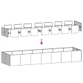 vidaXL Pflanzkübel 280x80x40 cm Verzinkter Stahl, Pflanzschale, Garten-Garten-Pflanzkübel, Outdoor-Pflanzgefäß, Hochbeet, Pflanzgefäß, Blumenkasten - Thumbnail 6