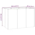 vidaXL Pflanzkübel Schwarz 120x80x80 cm Stahl, Pflanzschale, Garten-Garten-Pflanzkübel, Outdoor-Pflanzgefäß, Hochbeet, Pflanzgefäß, Blumenkasten - Thumbnail 3