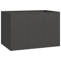 vidaXL Pflanzkübel Schwarz 120x80x80 cm Stahl, Pflanzschale, Garten-Garten-Pflanzkübel, Outdoor-Pflanzgefäß, Hochbeet, Pflanzgefäß, Blumenkasten - Thumbnail 1