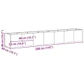 vidaXL Pflanzkübel Anthrazit 280x40x40 cm Kaltgewalzter Stahl, Pflanzschale, Garten-Garten-Pflanzkübel, Outdoor-Pflanzgefäß, Hochbeet, Pflanzgefäß - Thumbnail 3
