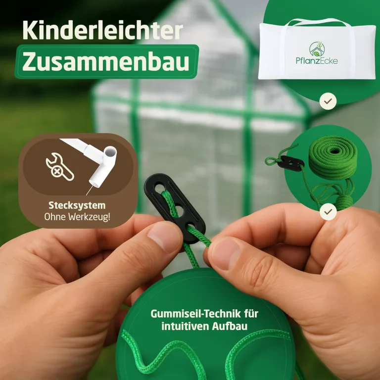 Tomatengewächshaus klein 70x50x100 cm – UV-beständiges Foliengewächshaus mit Erdnägeln & PVC-Folie | Stabiles Gewächshaus für Garten & Balkon | Grow-Zelt für Pflanzen | Greenhouse | Winter – Bild 2